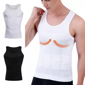 Мужской утягивающий жилет Body Shaper Lift Body Singlet S белый