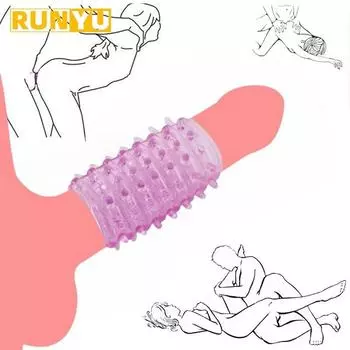 Мужской Увеличитель Члена Кольцо Пениса Удлинитель Презерватив Усилитель Эрекции Интимные Кольца Для Пениса Задержка Эякуляции Секс-Игрушки для Взрослых Мужчин 1pc