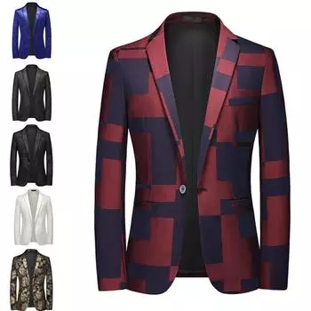 Мужской весенне-летний деловой костюм, мужской однобортный тонкий мужской жаккардовый пиджак, пальто 6XL