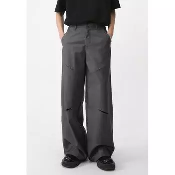 Мужской весенний стиль, новый продукт, мужские повседневные брюки, свободные, с прямым рукавом, персонализированные модные брюки S серый