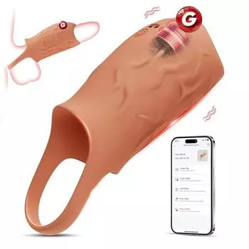 Мужской вибрирующий пенис-кольцо, пенис-рукав, мужские секс-игрушки, управление приложением 10 вибрирующих пенис-кольц, пенис-рукав, мужской вибратор, удлинитель пениса, игрушки для взрослых flesh colour