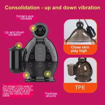 Мужской вибрирующий тренажер для головки пениса, массажер для задержки мастурбации, игрушка для стимуляции секса 3