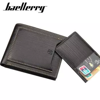 Мужской винтажный держатель для карт из искусственной кожи, чехлы для удостоверений личности, кошелек, классический дизайн, кошелек для монет, кошельки GZW 12cm*10cm*1cm чёрный