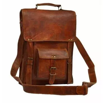 Мужской винтажный портфель-мессенджер из натуральной кожи ручной работы для iPad, сумка-портфель 11 x 15 x 4 in коричневый