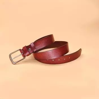 Мужской винтажный ремень из вощеной кожи с пряжкой, мужской ремень из воловьей кожи растительного дубления 110cm-130cm верблюд