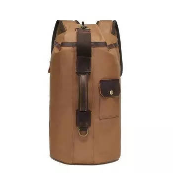 Мужской винтажный рюкзак из клеящейся ткани, однотонный рюкзак для путешествий на открытом воздухе чёрный