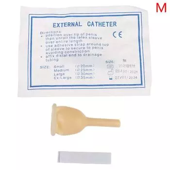 Мужской внешний катетер медицинский стерилизованный латексный катетер для сбора мочи для пожилых людей M