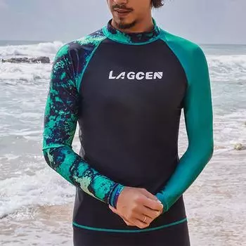 Мужской водолазный костюм, купальник, быстросохнущий купальник с длинными рукавами L синий