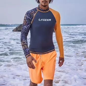 Мужской водолазный костюм, купальник, быстросохнущий купальник с длинными рукавами L шафрановый