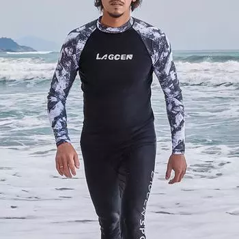 Мужской водолазный костюм, купальник, быстросохнущий купальник с длинными рукавами L чёрный