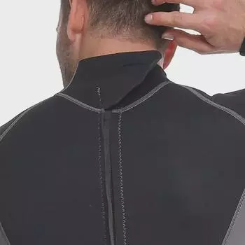 Мужской водолазный костюм с защитой от холода толщиной 3 мм: Цельный утолщенный гидрокостюм для серфинга, виндсерфинга, паддлбординга и сноркелинга. L серый