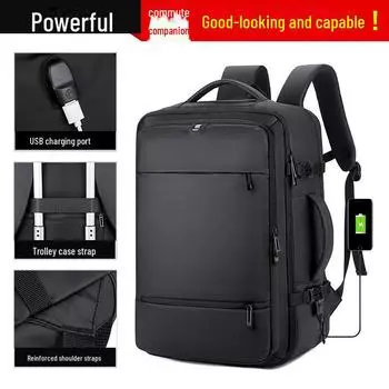 Мужской водонепроницаемый рюкзак для путешествий большой вместимости - модная деловая сумка для ноутбука One Size серый