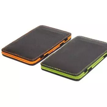 Мужской волшебный держатель для кредитных карт из искусственной кожи с зажимом для денег, тонкий держатель для кошелька