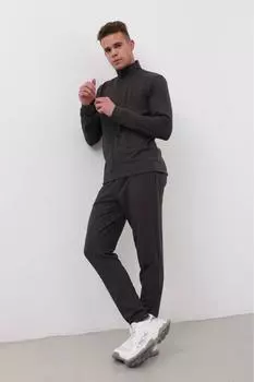 Мужской вязаный кардиган на молнии антрацит