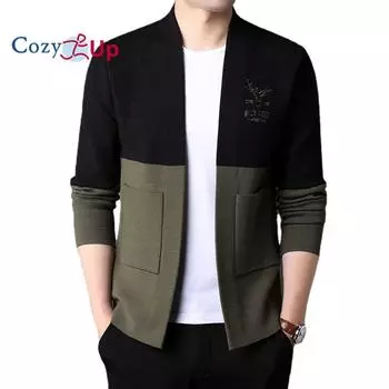 Мужской вязаный кардиган с принтом Cozy Up Fawn