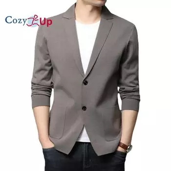 Мужской вязаный однотонный кардиган Cozy Up M чёрный