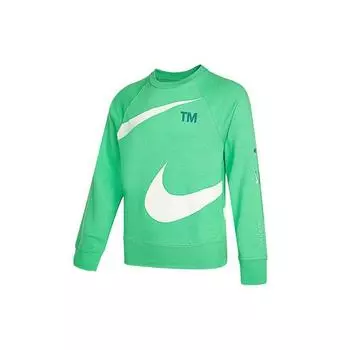 Мужской вязаный пуловер с большим логотипом Nike Swoosh Ft Crew, зеленый DD6097-362 XL