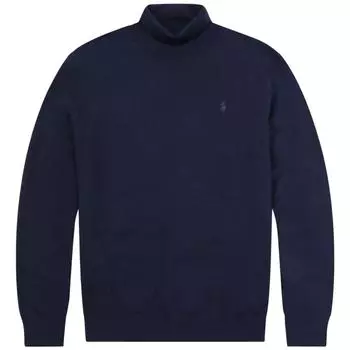 Мужской вязаный свитер с высоким воротником и вышивкой логотипа маленькой лошади Polo Ralph Lauren, темно-синий, MNPOSWE16820082-400 S