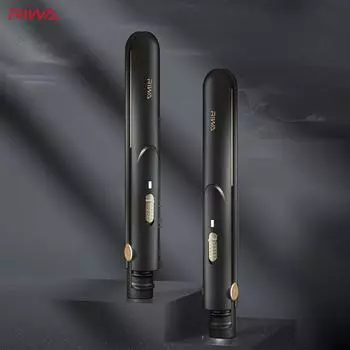 Мужской выпрямитель для волос Riwa, 3D плавающая панель, умный термостат, быстрый нагрев, выпрямитель для волос, щипцы для завивки волос UK Plug чёрный