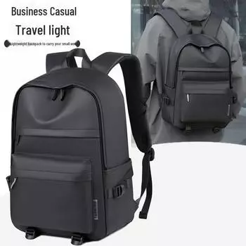Мужской высококачественный деловой рюкзак: Большая вместимость, защита от брызг, идеально подходит для путешествий, работы и учебы. One Size серый