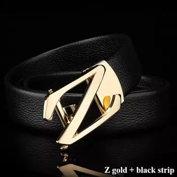 Мужской высококачественный ремень с автоматической пряжкой, буква Z, мужской пояс для брюк, простой повседневный 105cm