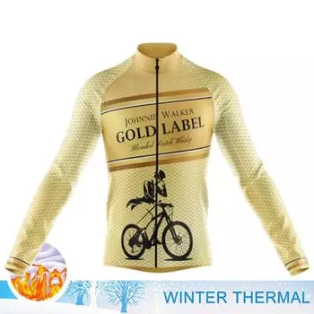 Мужской забавный велосипедный трикотаж с длинными рукавами 2023, зимняя флисовая одежда для велоспорта, рубашки для горного велосипеда, униформа, теплая велосипедная куртка, Ropa Ciclismo XS