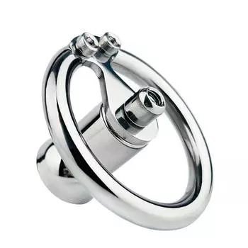 Мужской замок целомудрия из нержавеющей стали, металлический замок для пениса с катетером, клетка для члена, секс-игрушка, кольцо для члена, уретральное целомудрие 40mm