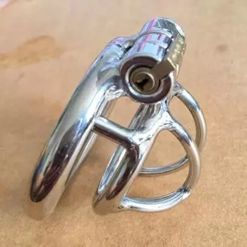 Мужской замок целомудрия из нержавеющей стали с короткой клеткой 40mm