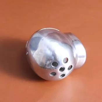 Мужской замок целомудрия с шариковой клеткой из нержавеющей стали для мошонки 43mm