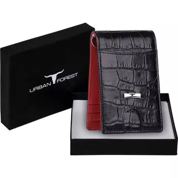 Мужской зажим для денег из натуральной кожи с RFID-меткой - Мини (7 слотов для карт)