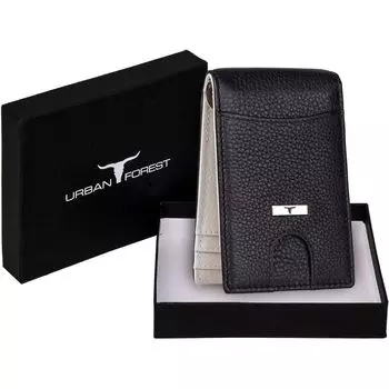 Мужской зажим для денег из натуральной кожи с RFID-меткой - Мини (7 слотов для карт)