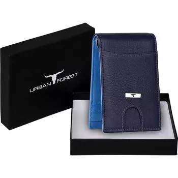 Мужской зажим для денег из натуральной кожи с RFID-меткой - Мини (7 слотов для карт)