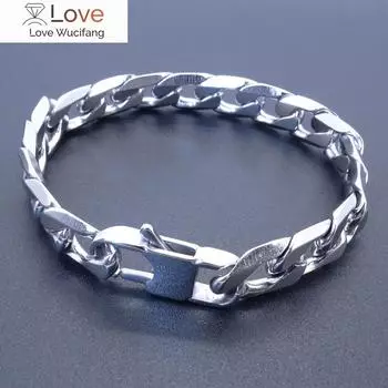Мужской женский браслет из нержавеющей стали 6/8/12 мм 8 цепочка с конским зубом винтажные украшения панк