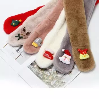 Мужской/женский детский осенне-зимний новый шарф вязаный теплый толстый на застежке хлопок детский шейный милый мультяшный зверек милый 80*10 cm