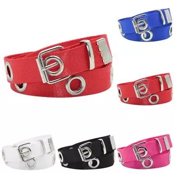 Мужской женский повседневный холщовый поясной ремень Повседневный холщовый ремень горячий розовый