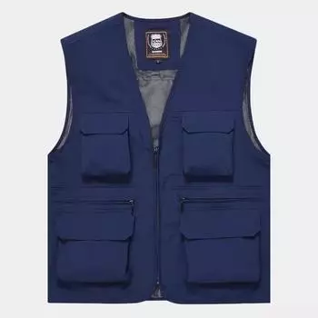 Мужской жилет для активного отдыха на весну и лето с несколькими карманами, быстросохнущий жилет для рыбалки, походный жилет без рукавов, рабочая одежда S