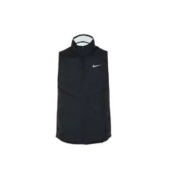 Беговой жилет Nike Therma-Fit: Мужские топы с теплотой, водостойкостью и воздухопроницаемостью, черные DD5648-010 L