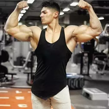 Мужской жилет для бодибилдинга с глубокими раскопками, однотонная пустая тренировочная спортивная майка