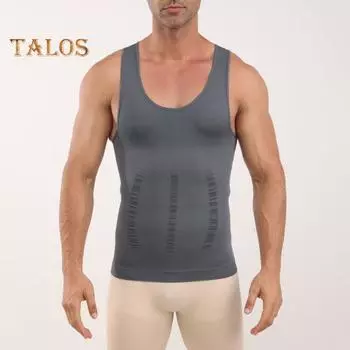 Мужской жилет для фитнеса с U-образным вырезом, без рукавов, корсет для утяжки живота, однотонный, с поддержкой спины, компрессионные топы для тяжелой атлетики S белый