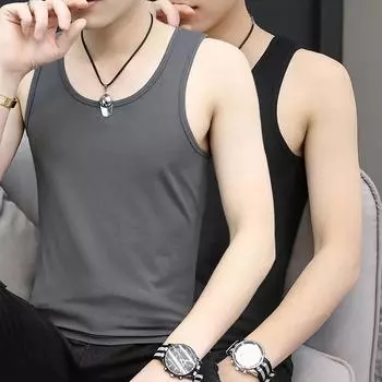 Мужской жилет, летний тонкий срез большого размера, белая мужская безрукавка, новая внутренняя тонкая спортивная толстовка для бега S белый