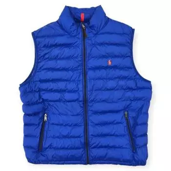 Мужской жилет Polo Ralph Lauren Stand Collar Logo с вышитым логотипом без рукавов, синий MNPOOTW1N220060-400 S