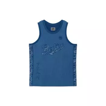 Мужской жилет с круглым вырезом Li Ning Basketball Series Bad Five, синий AVSR089-1 L