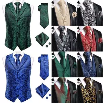 Мужской жилет, смокинг, жилет, шелковый регулируемый жилет, галстук, комплект, свадебный формальный костюм