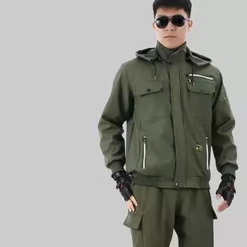 Мужской зимний комплект из 2 предметов, водонепроницаемый комплект для активного отдыха, комплект больших размеров, теплая куртка + теплые брюки, комплект из 2 предметов 4XL