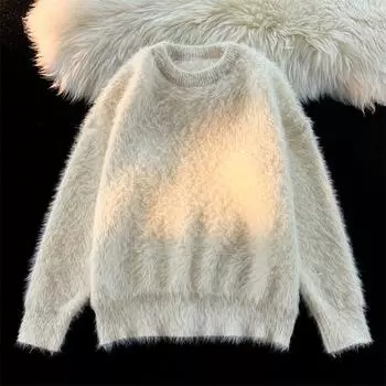 Мужской зимний однотонный теплый плюшевый длинный рукав круглый вырез большой размер теплый топ XXXL