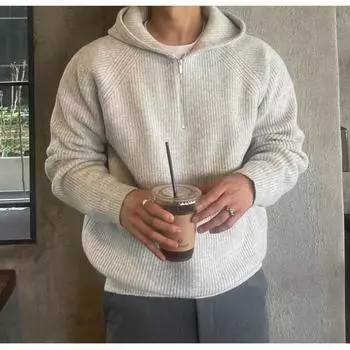 Мужской зимний однотонный вязаный кардиган на молнии, уличный ветрозащитный теплый кардиган XXXXL