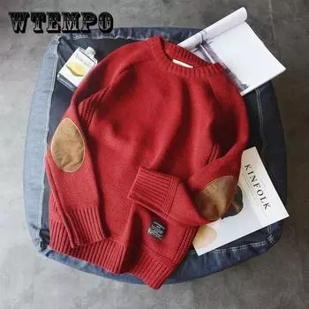 Мужской зимний пуловер в стиле ретро, сохраняющий тепло, утепленный контрастный свитер с круглым вырезом, мужской свитер XXXXXL