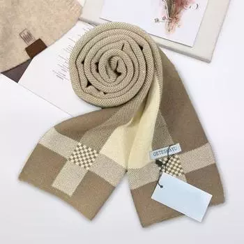 Мужской зимний шарф, сохраняющий тепло, стильный клетчатый шарф, шаль, подарок на день рождения для друзей, семейная повседневная одежда чёрный