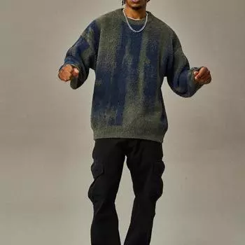Мужской зимний свитер с длинным рукавом, вязаный свитер, свободный, повседневный, с длинным рукавом, уютный, теплый, с длинным рукавом XXXL