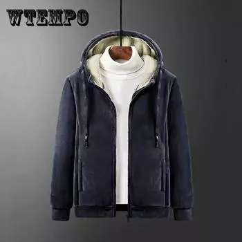 Мужской зимний свитер с капюшоном, большие размеры, бархатная тонкая толстая мужская куртка, мужское теплое хлопковое пальто на молнии XXXXL чёрный